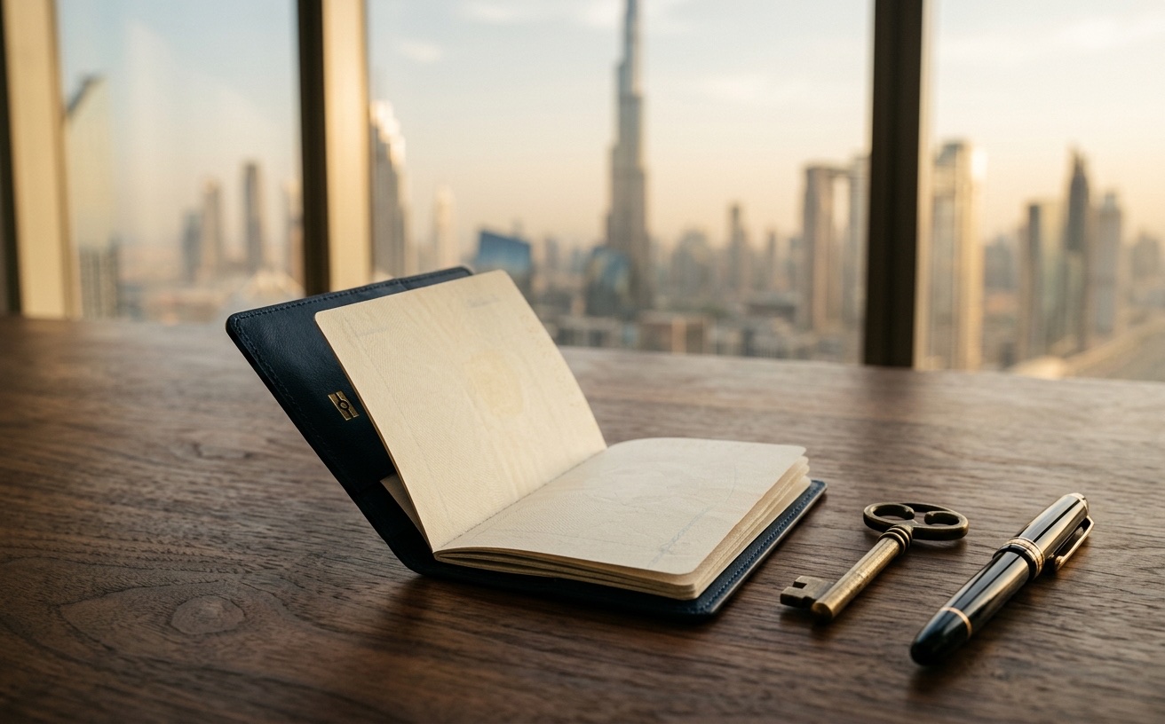 UAE Golden Visa and Dubai skyline